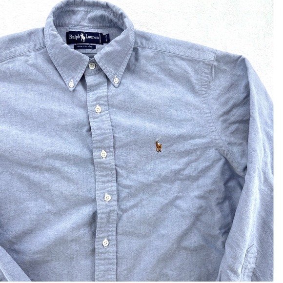 Ralph Lauren Other - VTG 90's Ralph Lauren Mens Button Down Shirt 16-35 Blue Long Chambray Denim